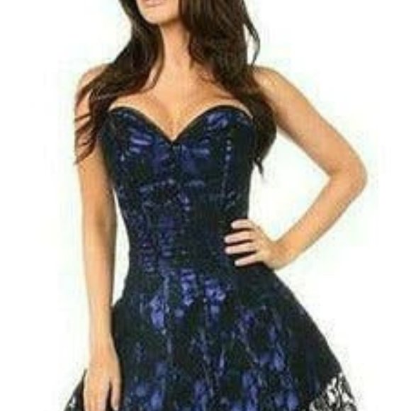 Daisy Corsets Dresses Lavish Blue Lace Corset Dress Poshmark